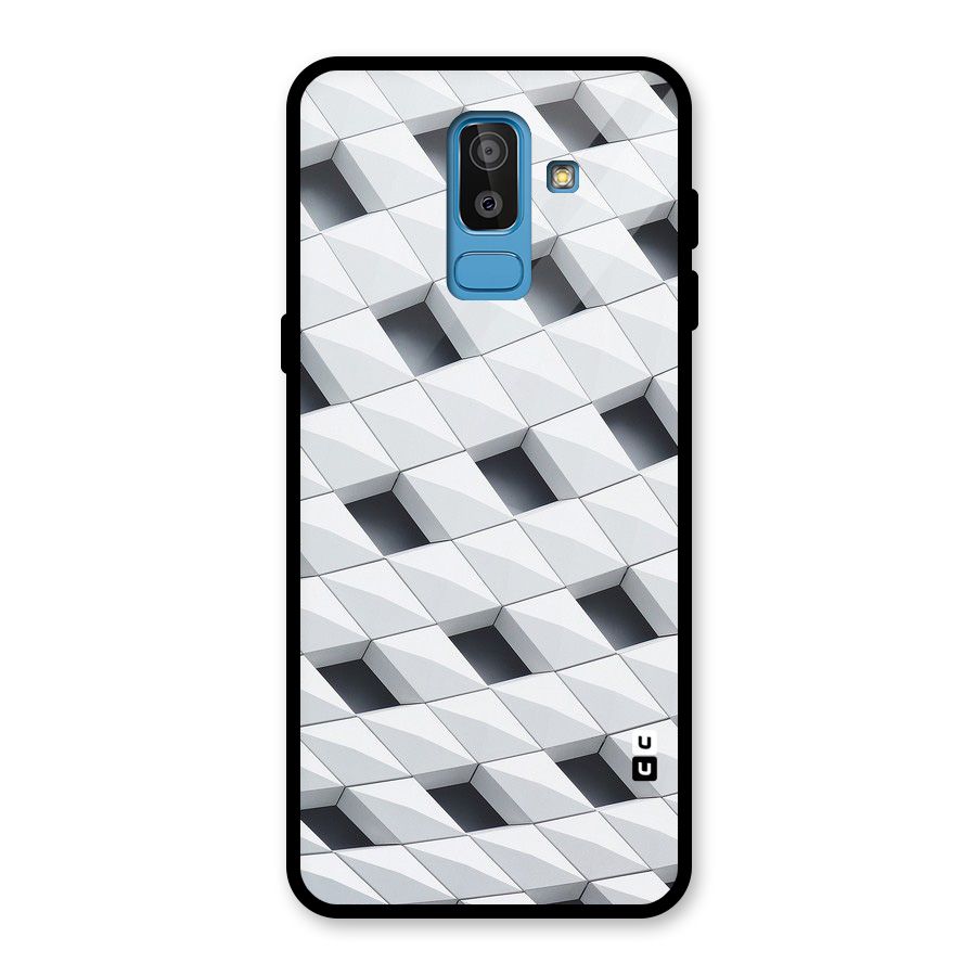 Building Pattern Glass Back Case for Galaxy J8