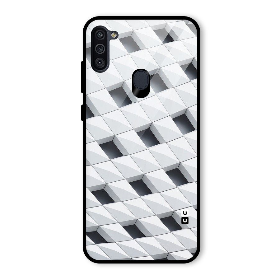 Building Pattern Glass Back Case for Galaxy M11