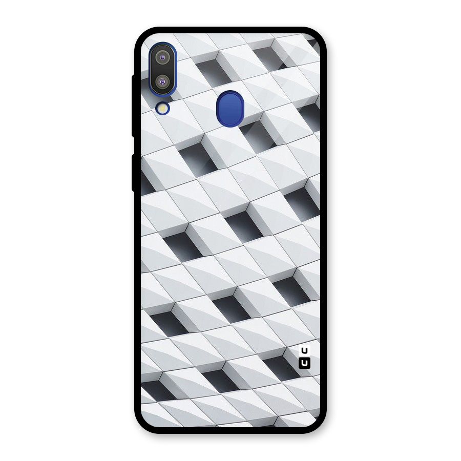 Building Pattern Glass Back Case for Galaxy M20