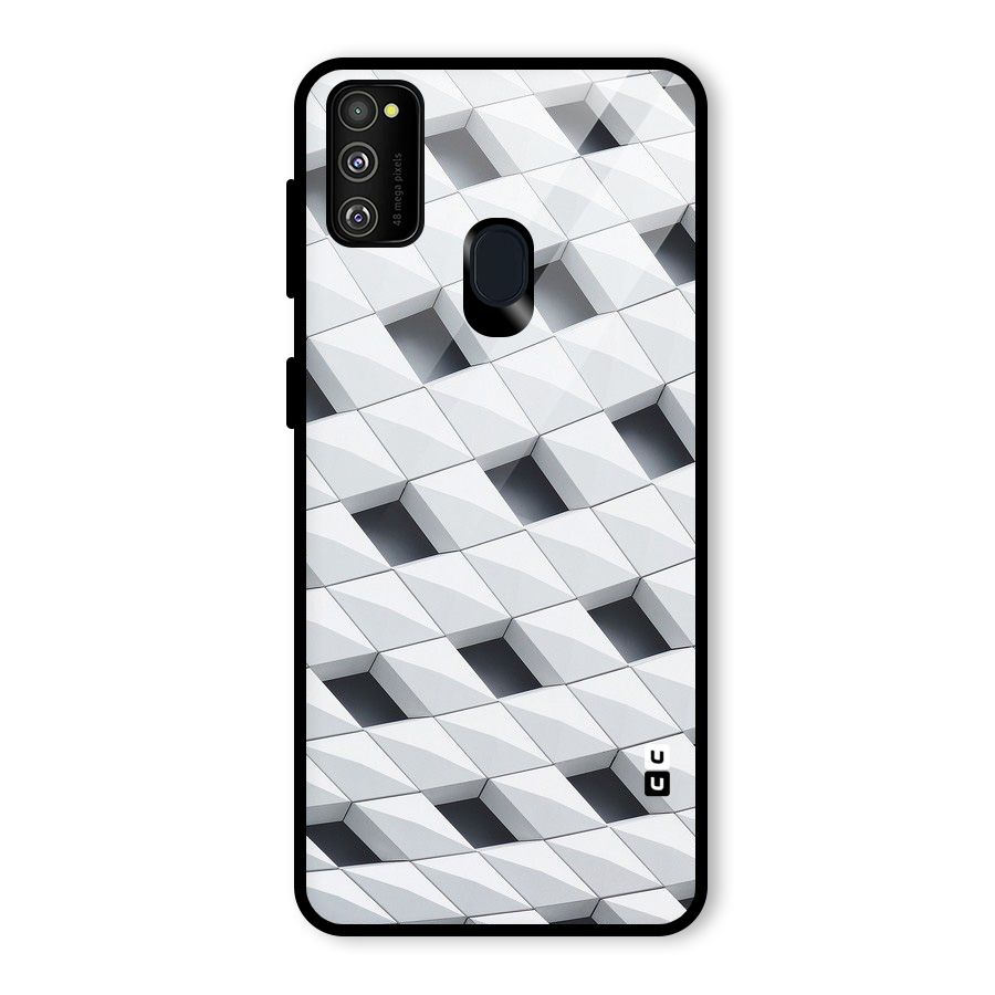 Building Pattern Glass Back Case for Galaxy M30s