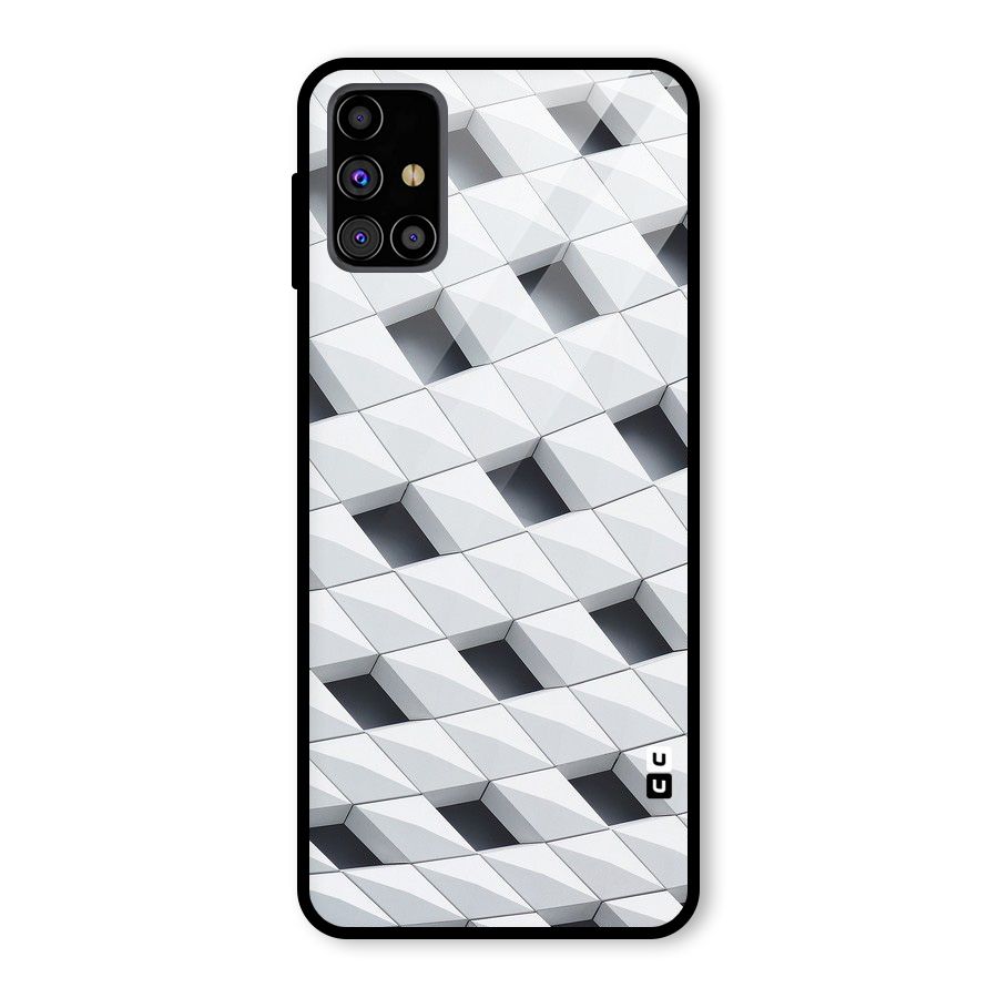 Building Pattern Glass Back Case for Galaxy M31s