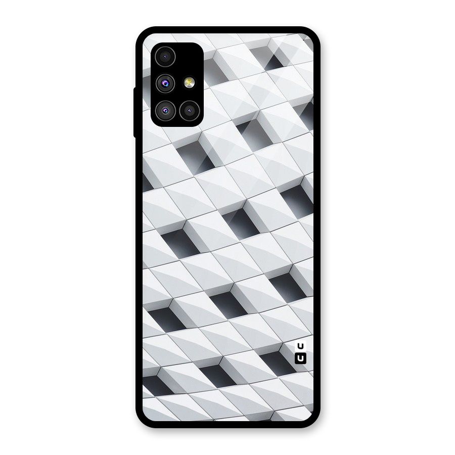 Building Pattern Glass Back Case for Galaxy M51