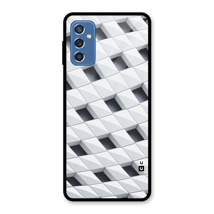 Building Pattern Glass Back Case for Galaxy M52 5G