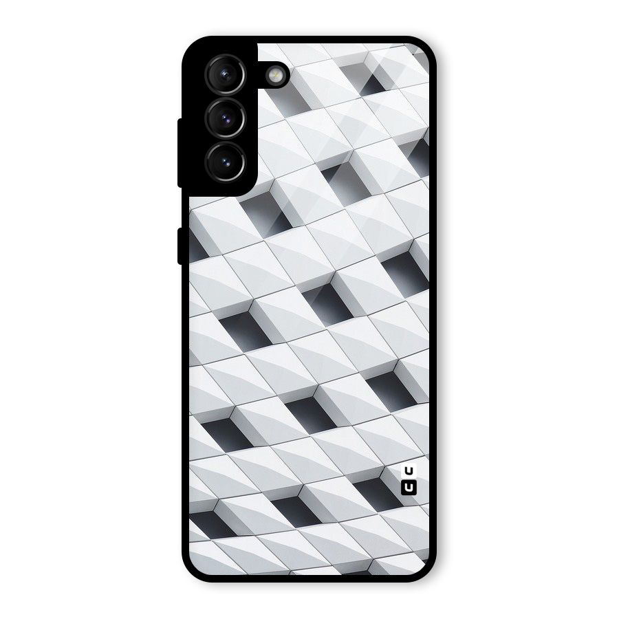 Building Pattern Glass Back Case for Galaxy S21 Plus