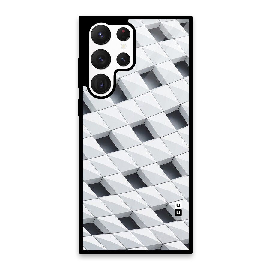 Building Pattern Glass Back Case for Galaxy S22 Ultra 5G