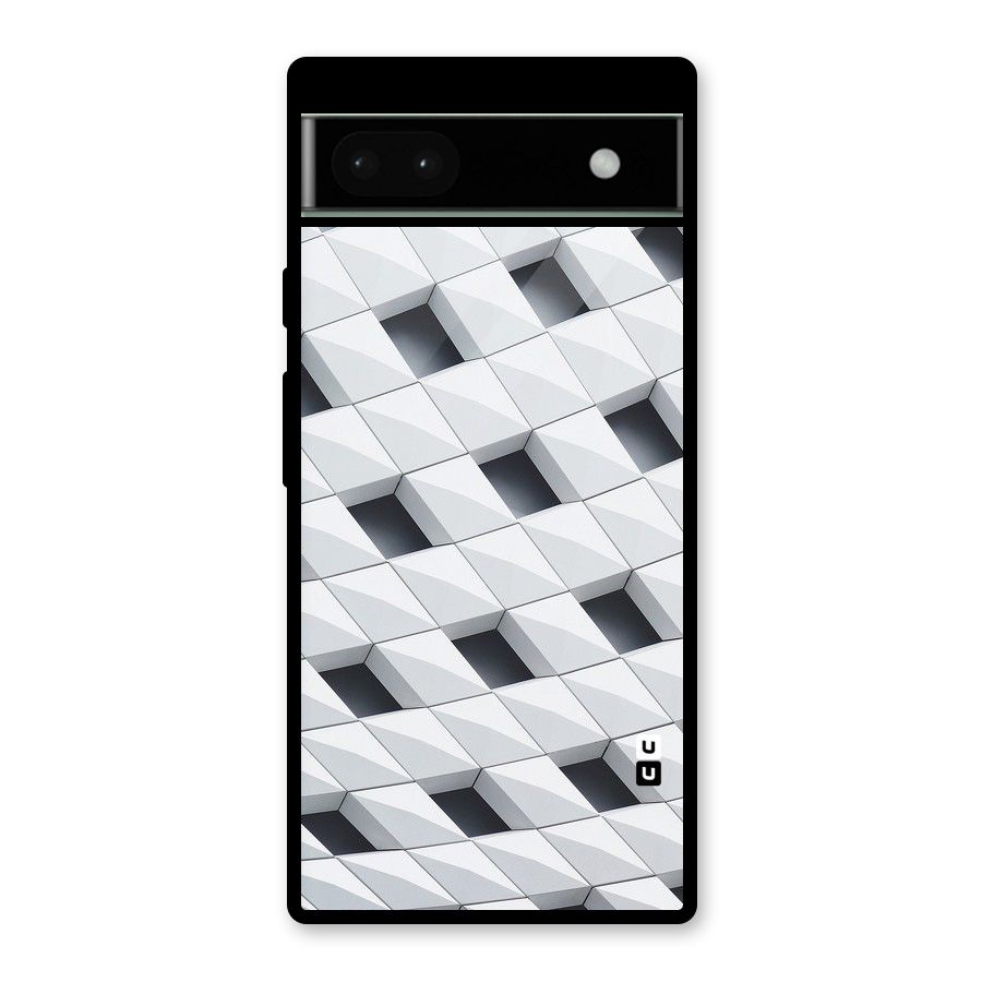 Building Pattern Glass Back Case for Google Pixel 6a