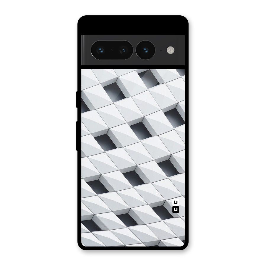 Building Pattern Glass Back Case for Google Pixel 7 Pro