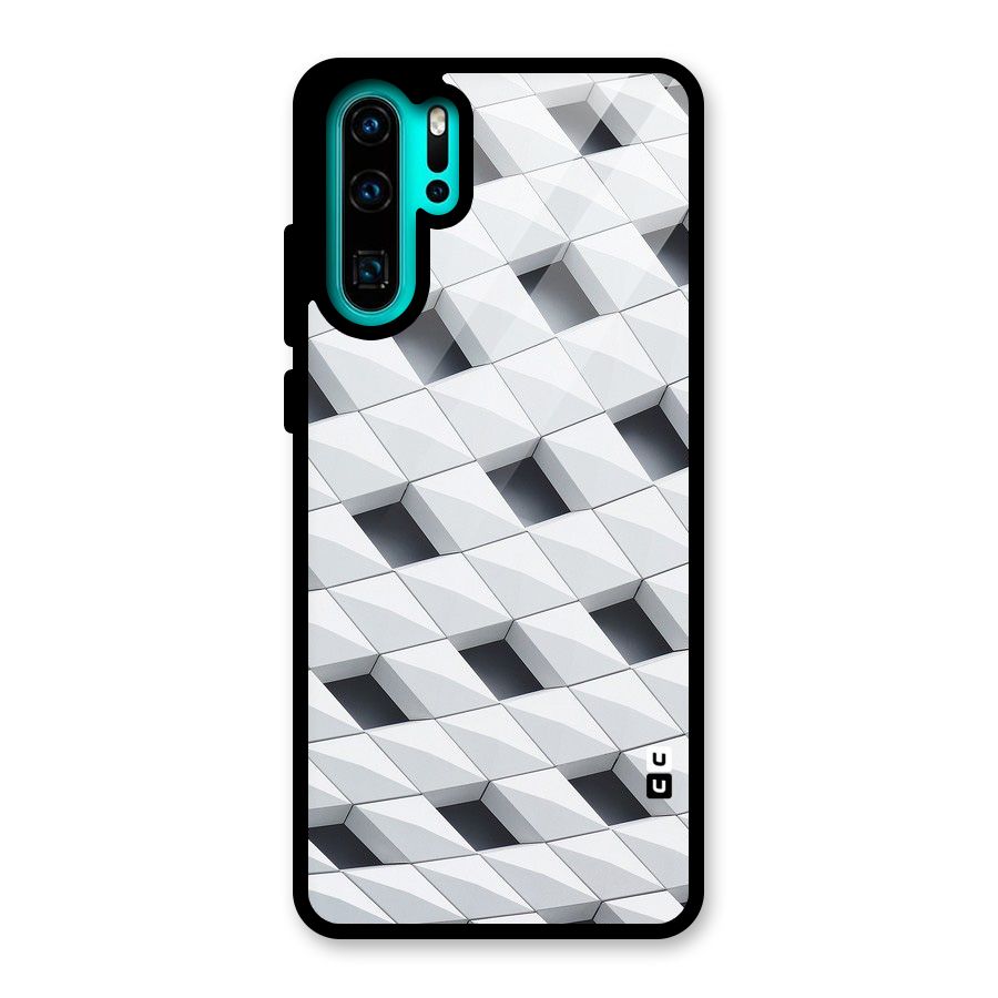 Building Pattern Glass Back Case for Huawei P30 Pro