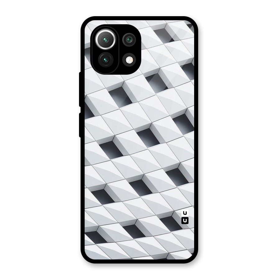Building Pattern Glass Back Case for Mi 11 Lite