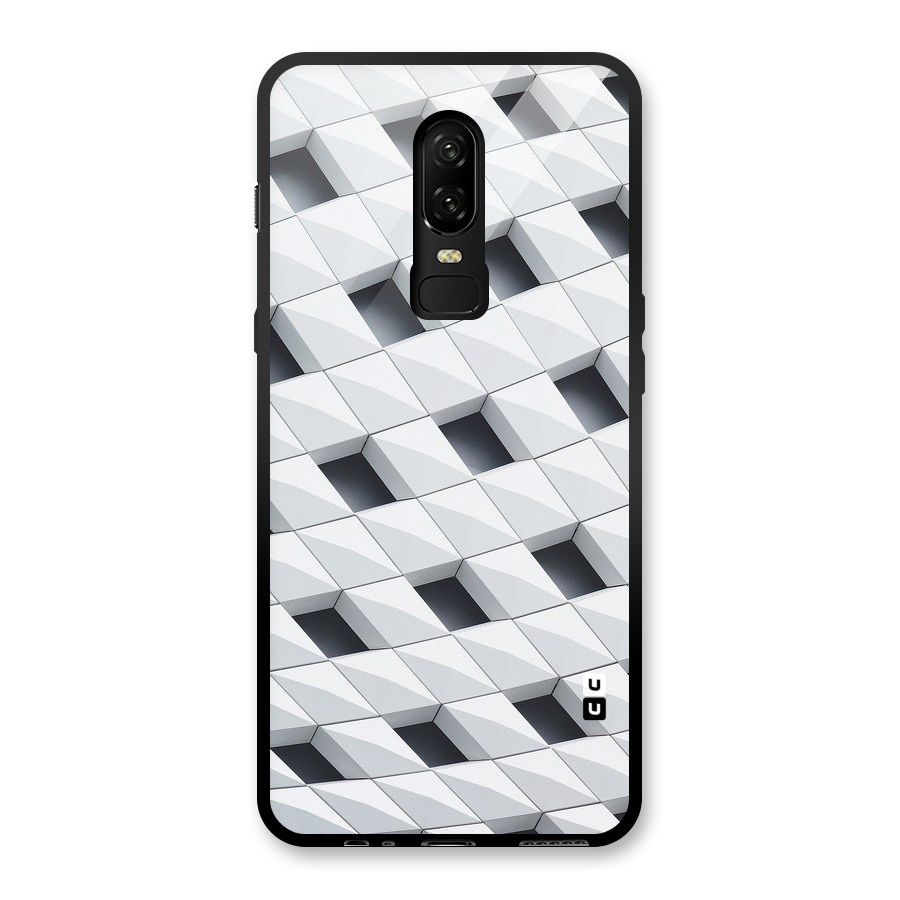 Building Pattern Glass Back Case for OnePlus 6