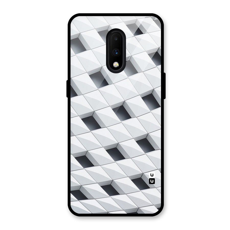 Building Pattern Glass Back Case for OnePlus 7