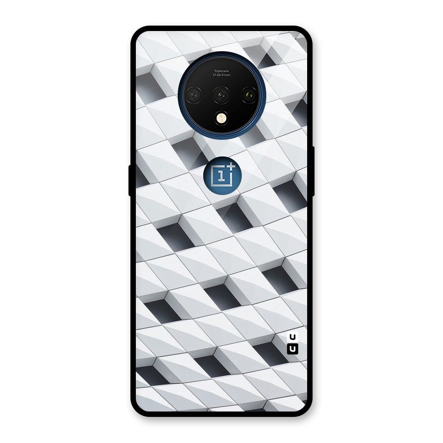 Building Pattern Glass Back Case for OnePlus 7T