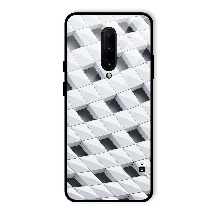 Building Pattern Glass Back Case for OnePlus 7 Pro