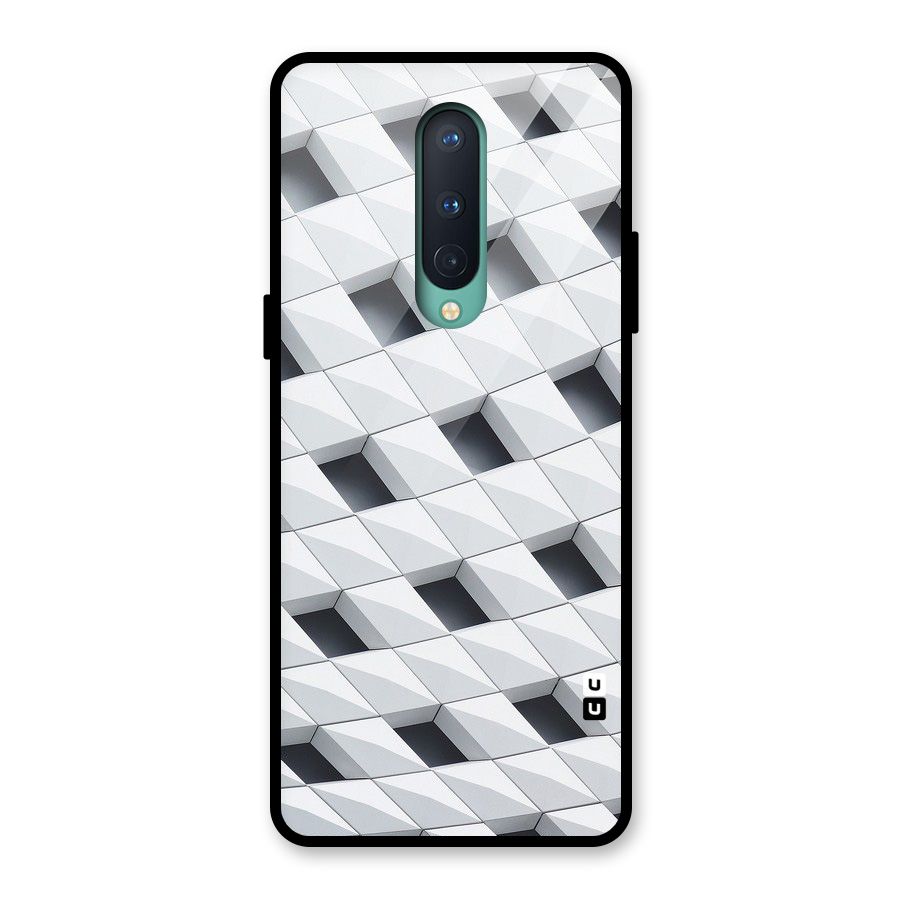 Building Pattern Glass Back Case for OnePlus 8