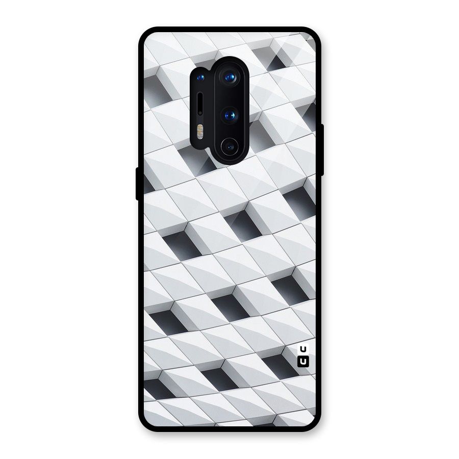 Building Pattern Glass Back Case for OnePlus 8 Pro