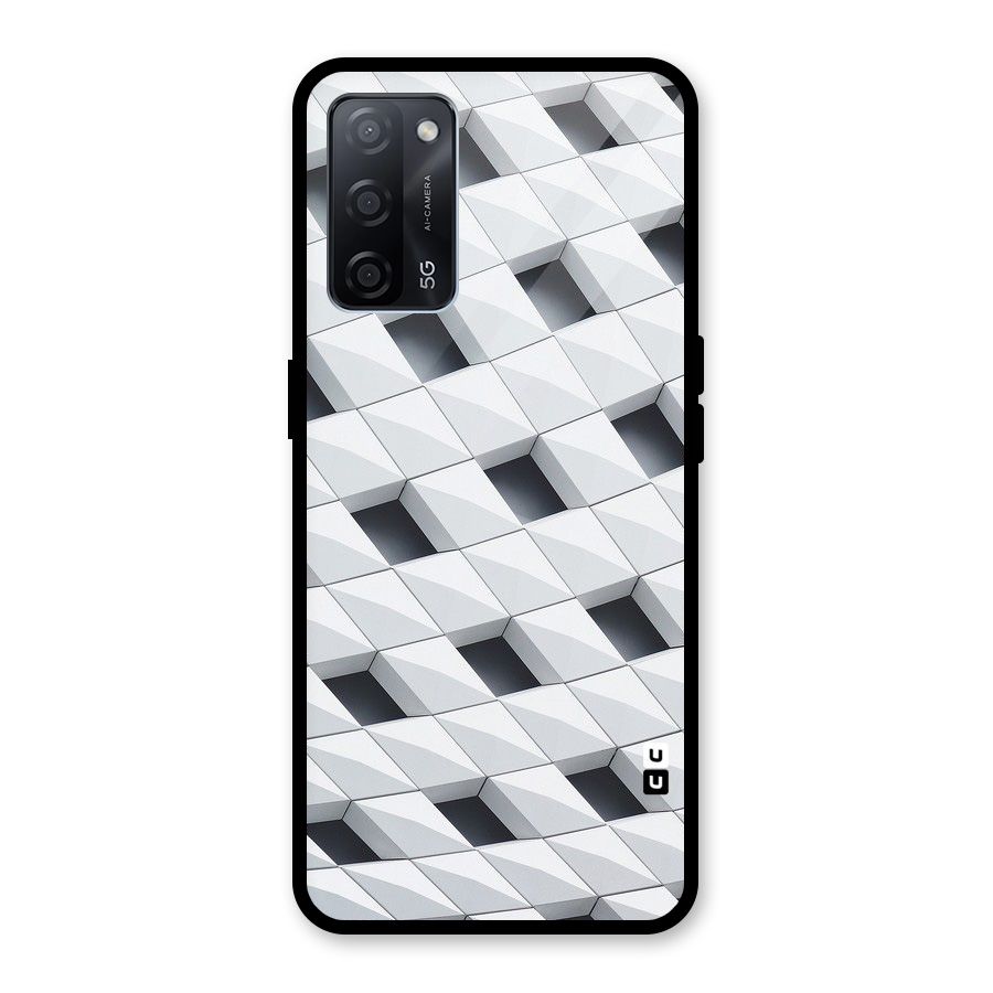 Building Pattern Glass Back Case for Oppo A53s 5G