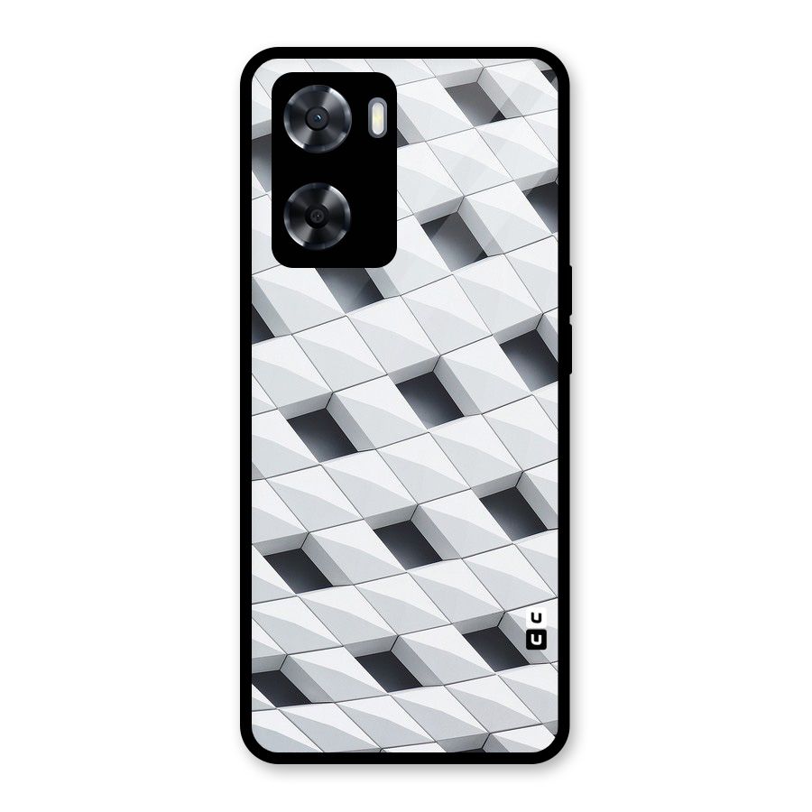 Building Pattern Glass Back Case for Oppo A57 2022