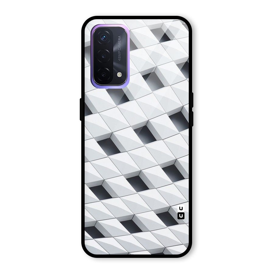 Building Pattern Glass Back Case for Oppo A74 5G