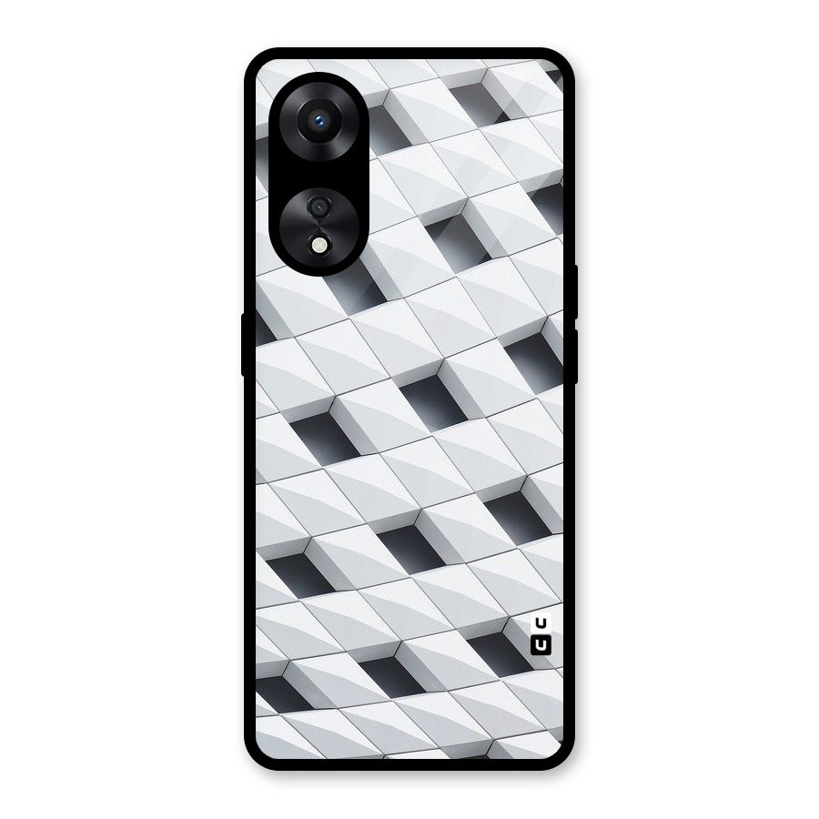 Building Pattern Glass Back Case for Oppo A78
