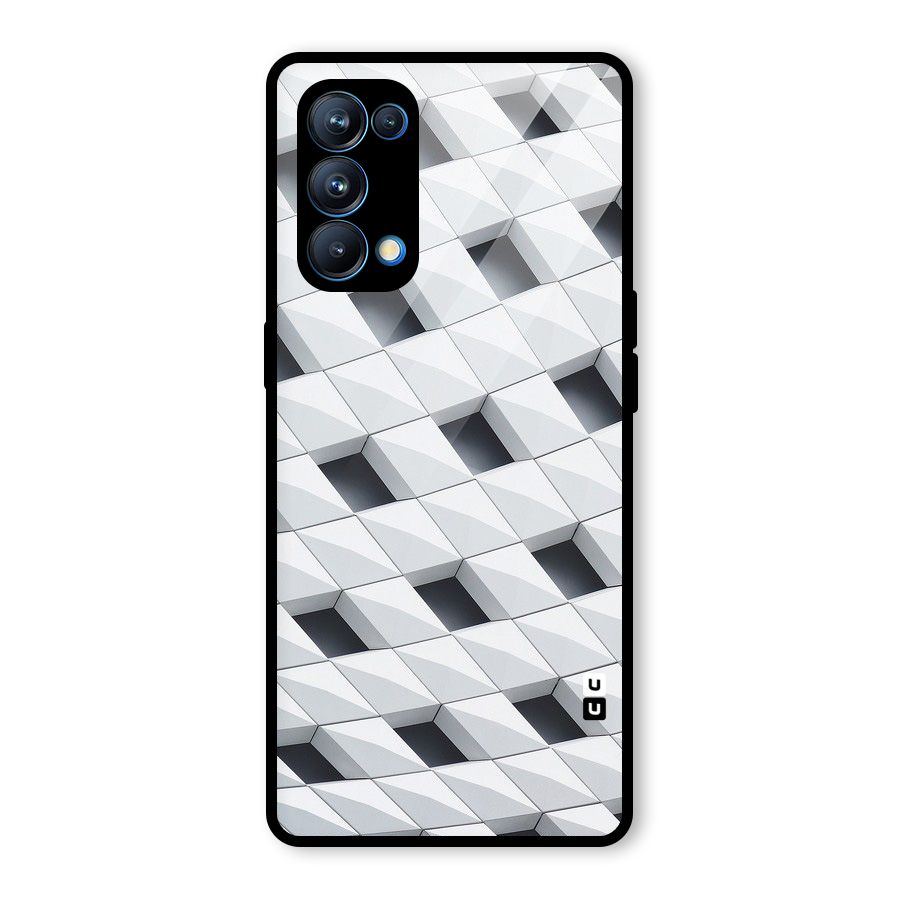 Building Pattern Glass Back Case for Oppo Reno5 Pro 5G