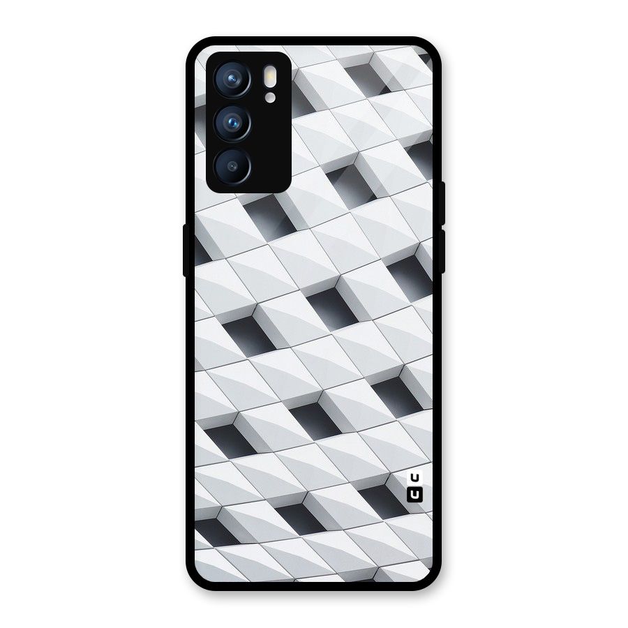 Building Pattern Glass Back Case for Oppo Reno6 5G