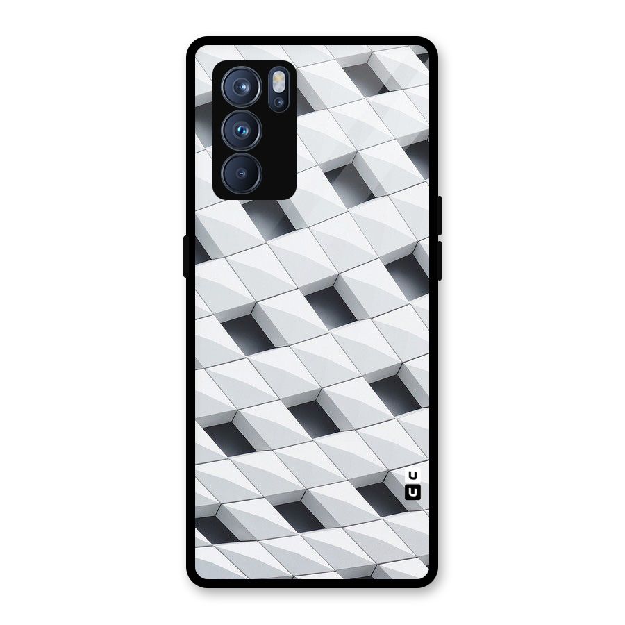 Building Pattern Glass Back Case for Oppo Reno6 Pro 5G