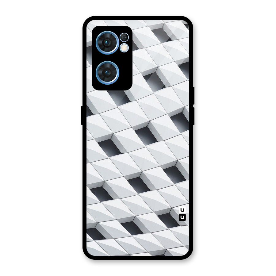 Building Pattern Glass Back Case for Oppo Reno7 5G