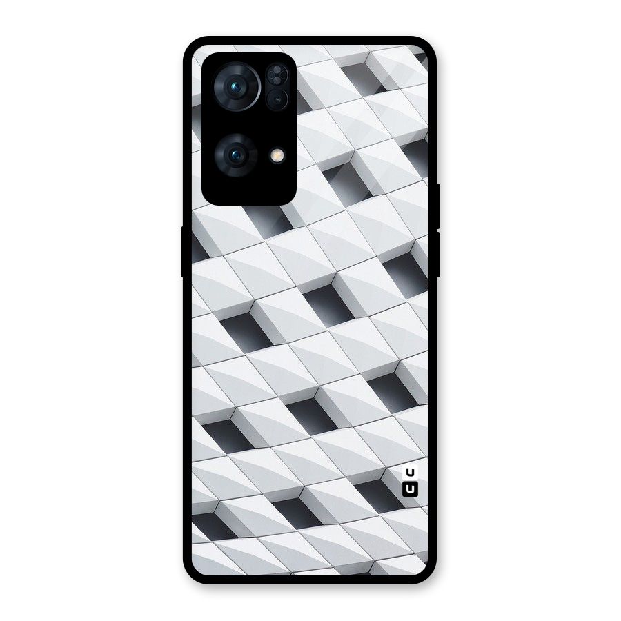 Building Pattern Glass Back Case for Oppo Reno7 Pro 5G