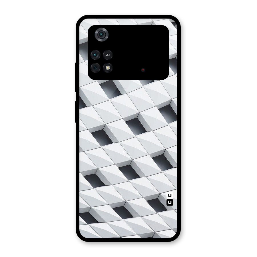 Building Pattern Glass Back Case for Poco M4 Pro 4G