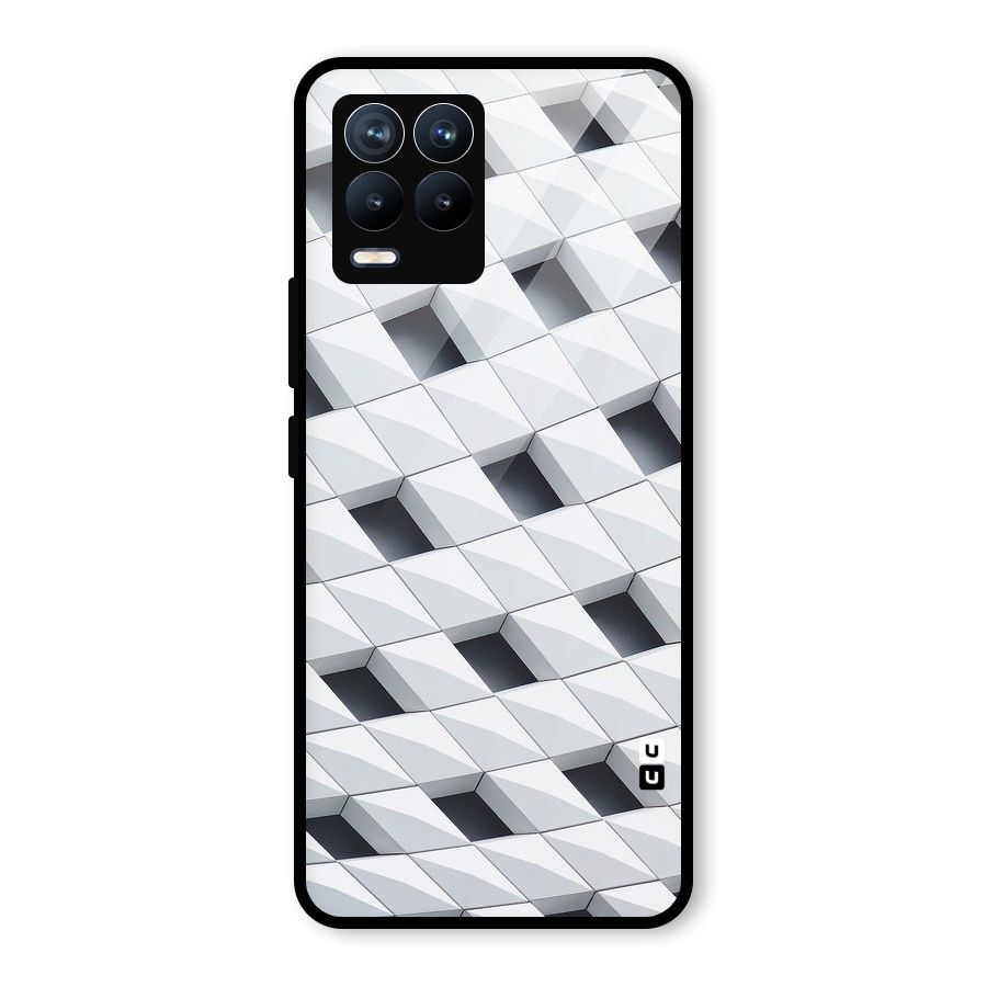 Building Pattern Glass Back Case for Realme 8