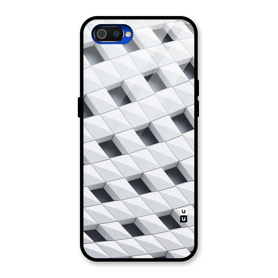 Building Pattern Glass Back Case for Realme C2