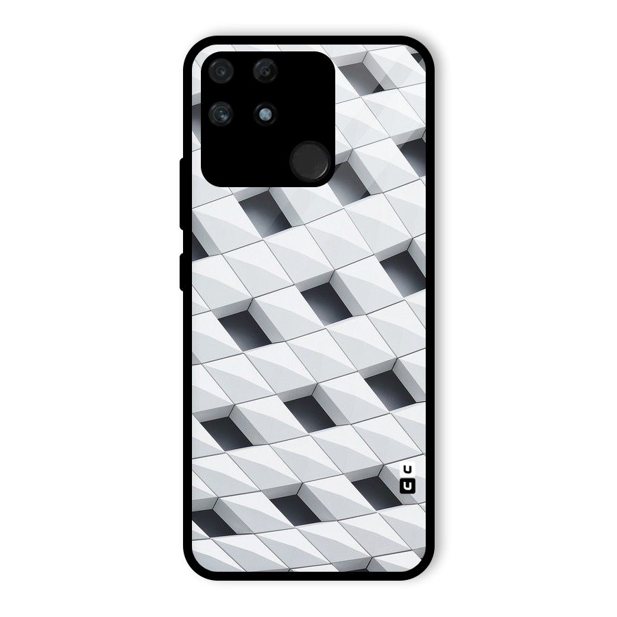 Building Pattern Glass Back Case for Realme Narzo 50A