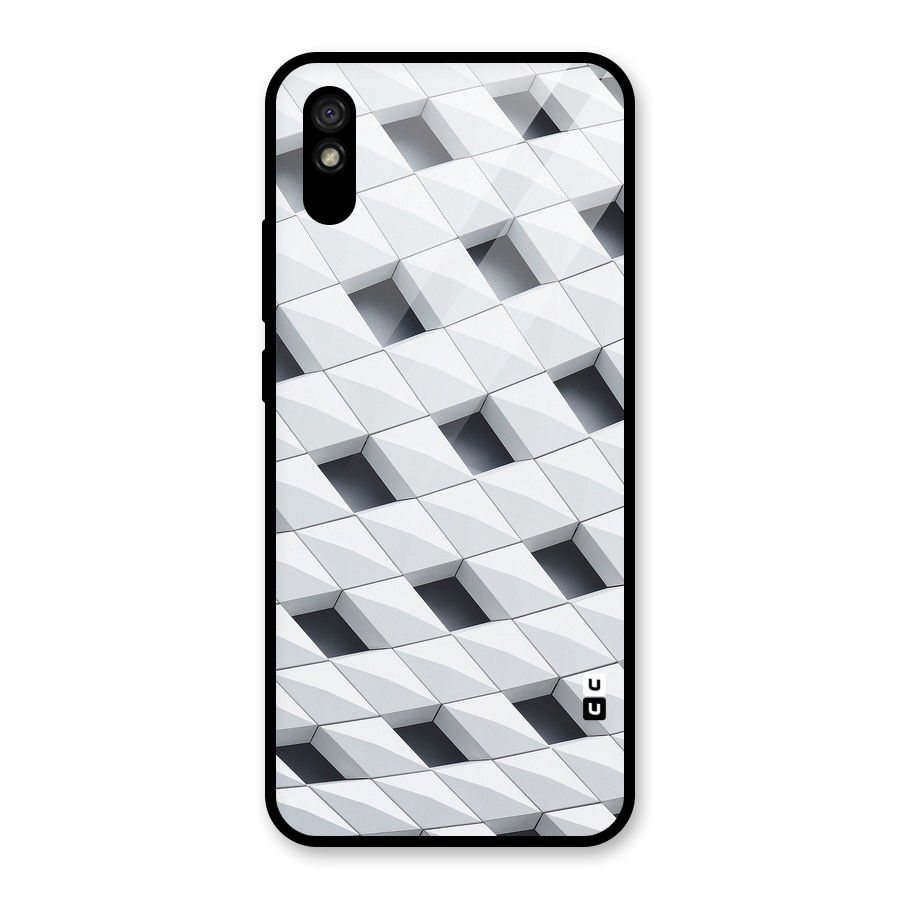 Building Pattern Glass Back Case for Redmi 9A