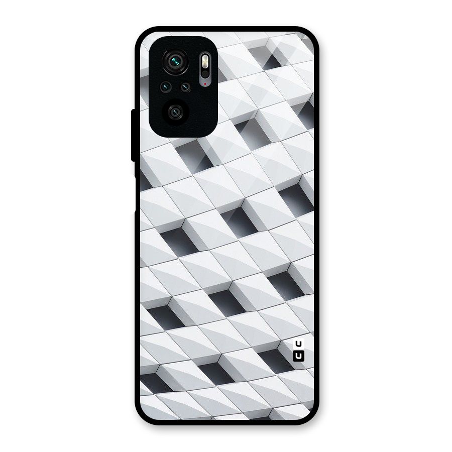 Building Pattern Glass Back Case for Redmi Note 10S