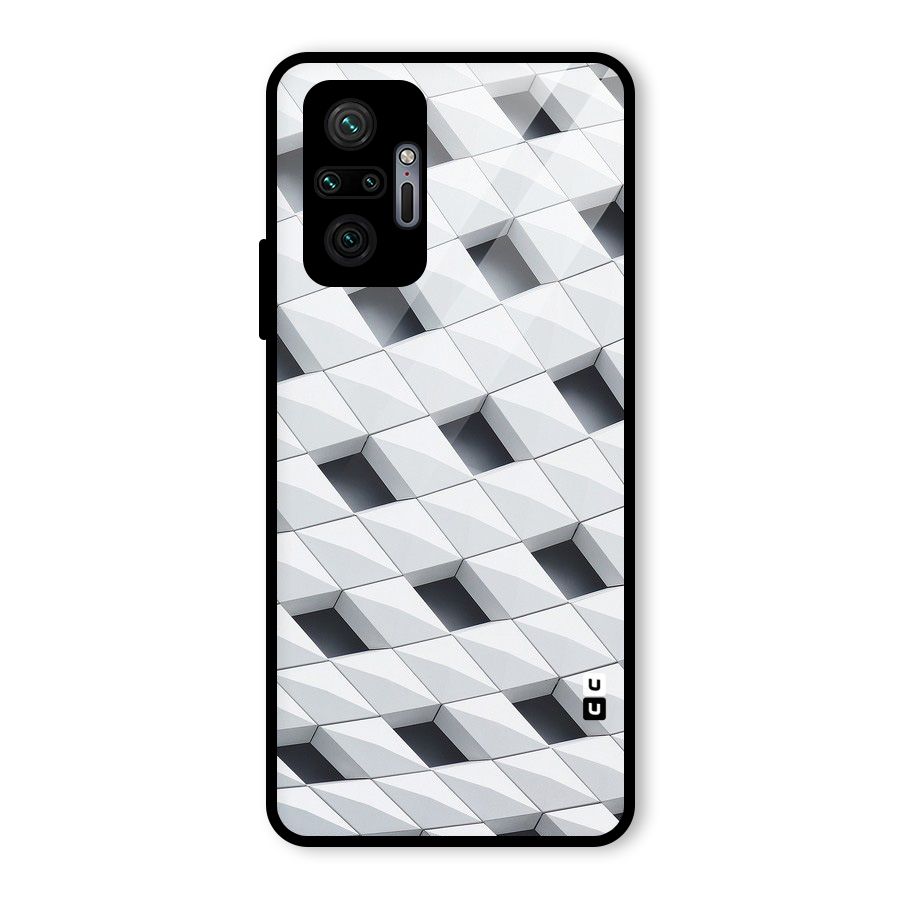 Building Pattern Glass Back Case for Redmi Note 10 Pro