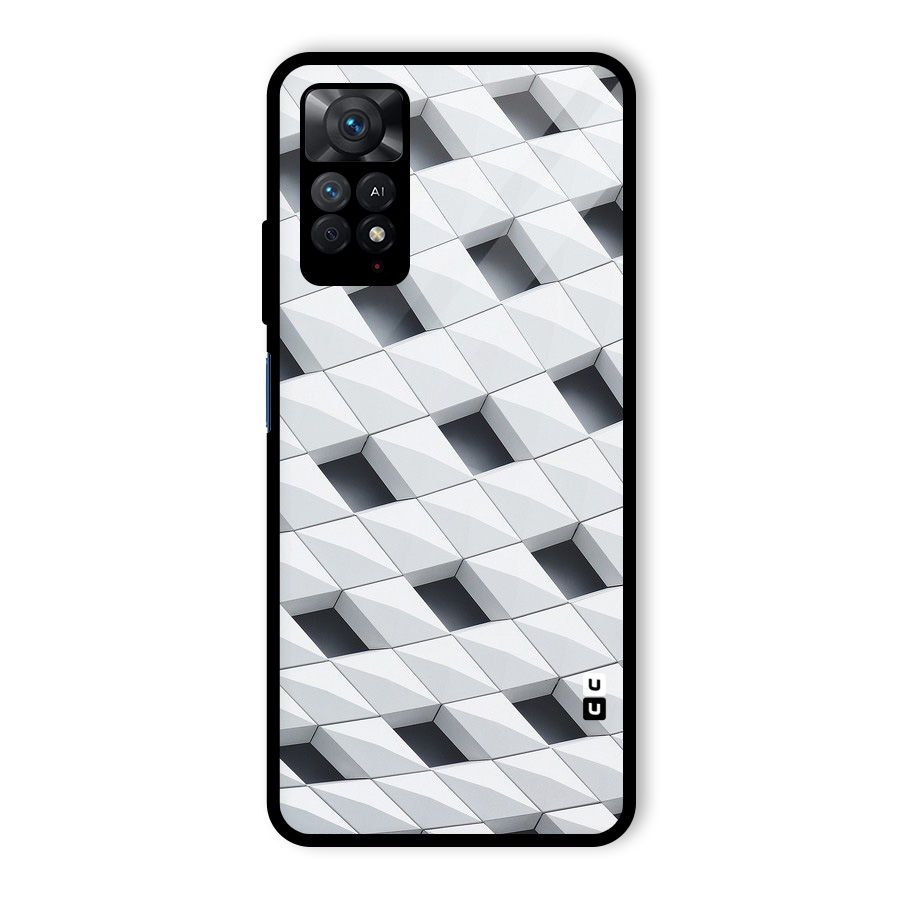 Building Pattern Glass Back Case for Redmi Note 11 Pro