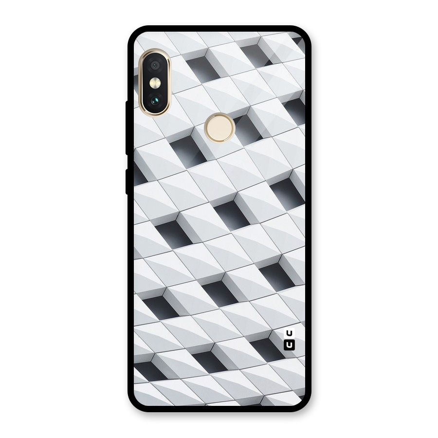 Building Pattern Glass Back Case for Redmi Note 5 Pro