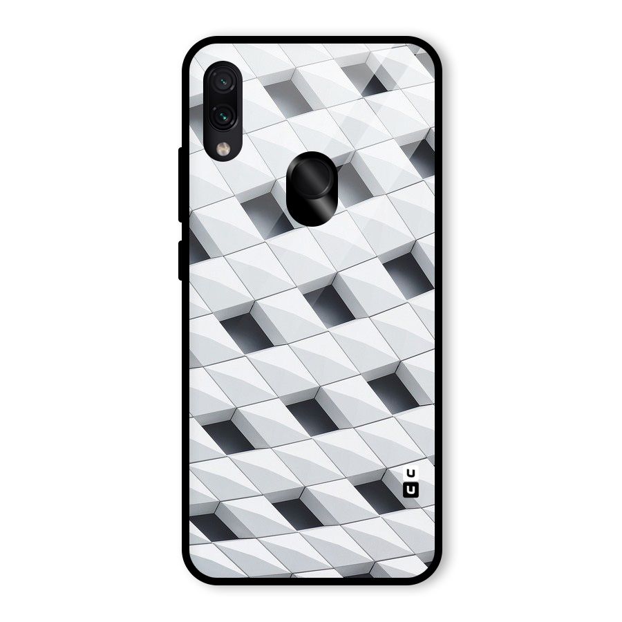 Building Pattern Glass Back Case for Redmi Note 7S