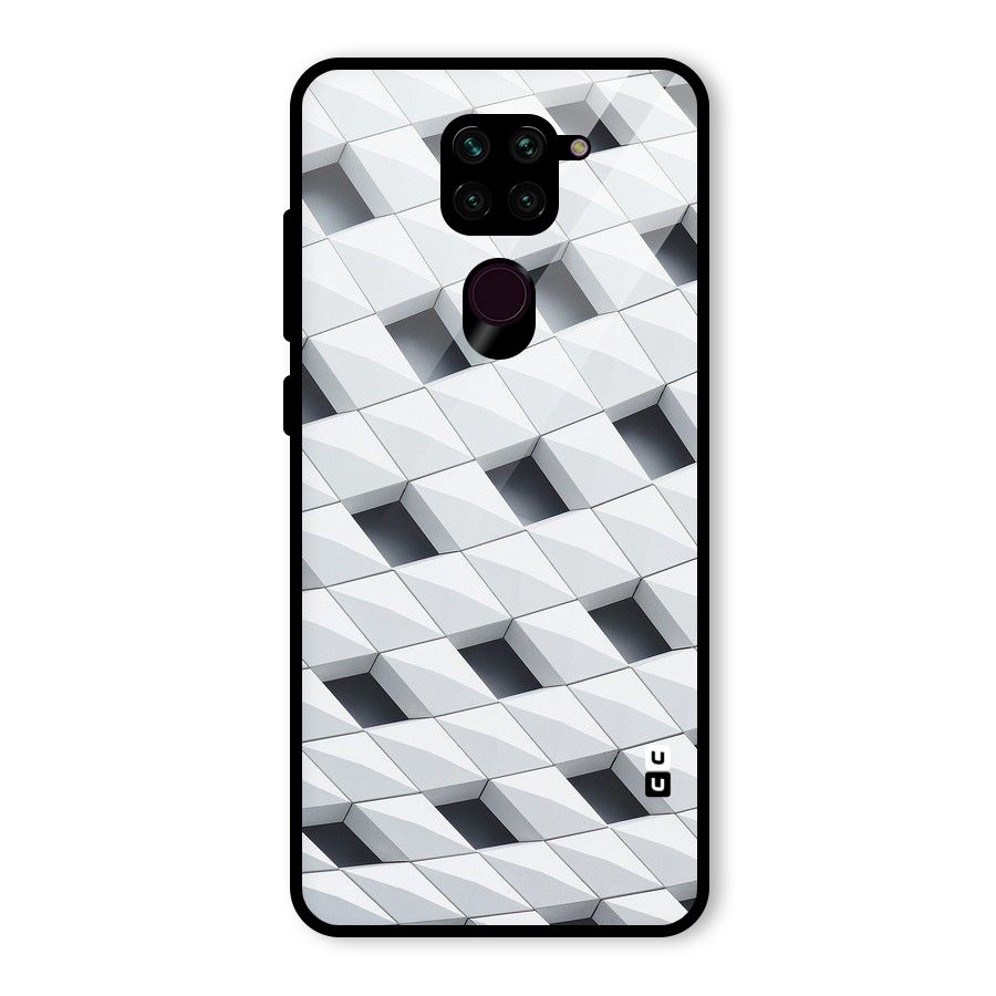 Building Pattern Glass Back Case for Redmi Note 9