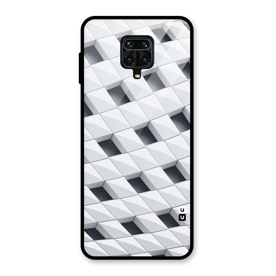 Building Pattern Glass Back Case for Redmi Note 9 Pro
