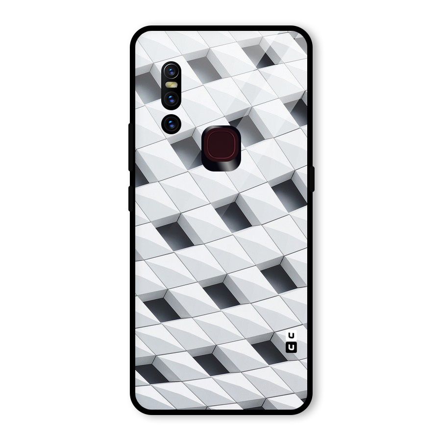 Building Pattern Glass Back Case for Vivo V15