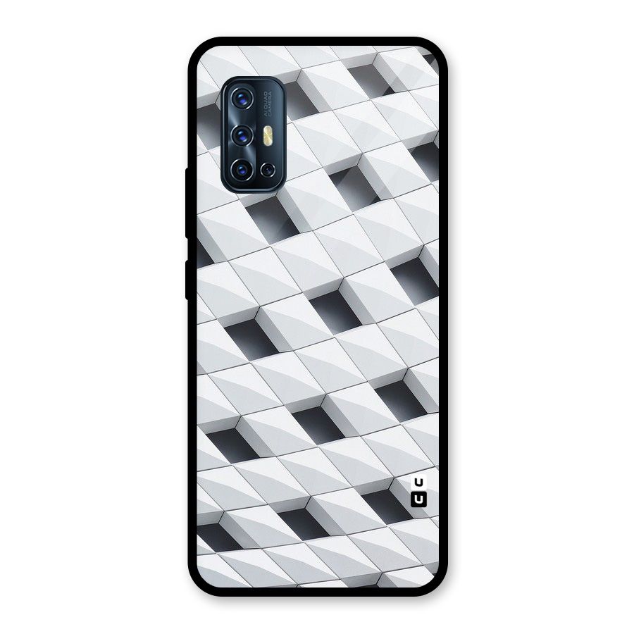 Building Pattern Glass Back Case for Vivo V17