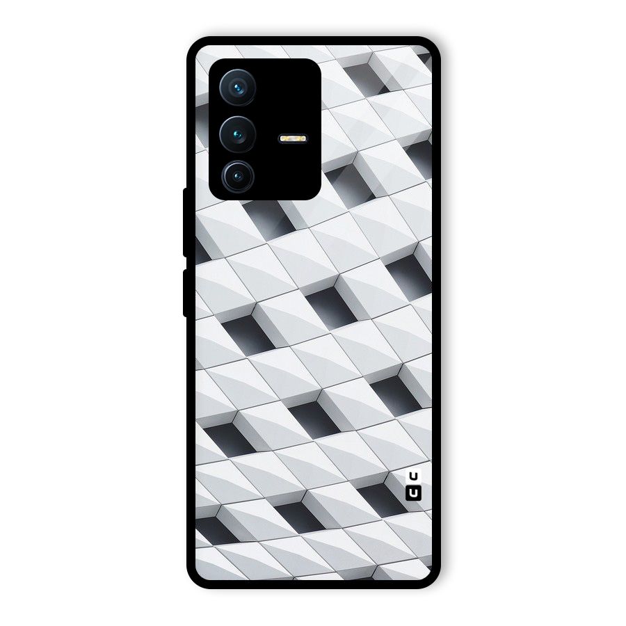Building Pattern Glass Back Case for Vivo V23 Pro