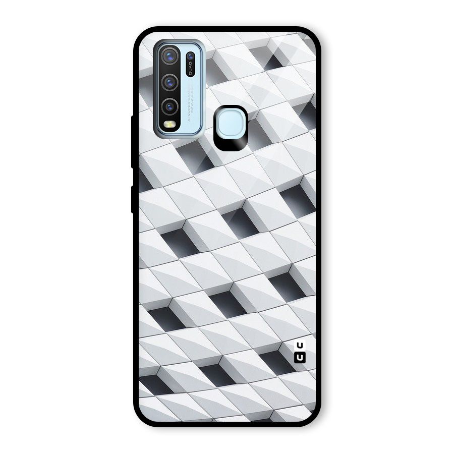 Building Pattern Glass Back Case for Vivo Y30