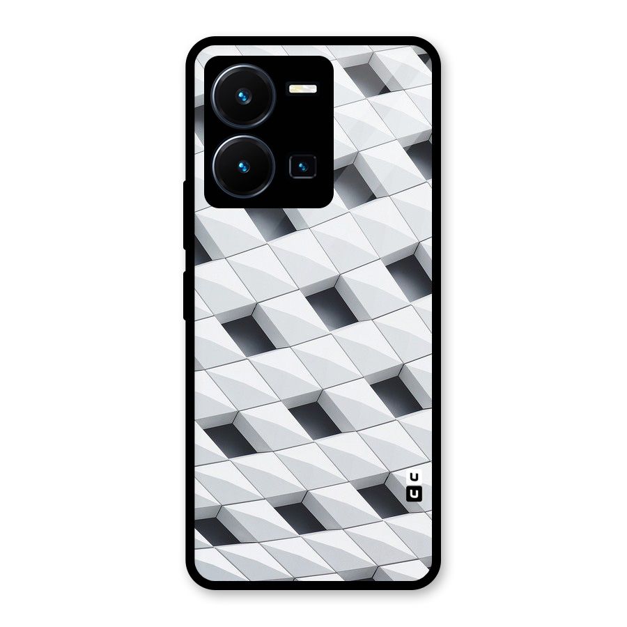 Building Pattern Glass Back Case for Vivo Y35