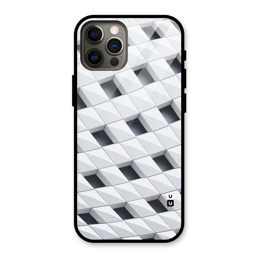 Building Pattern Glass Back Case for iPhone 12 Pro