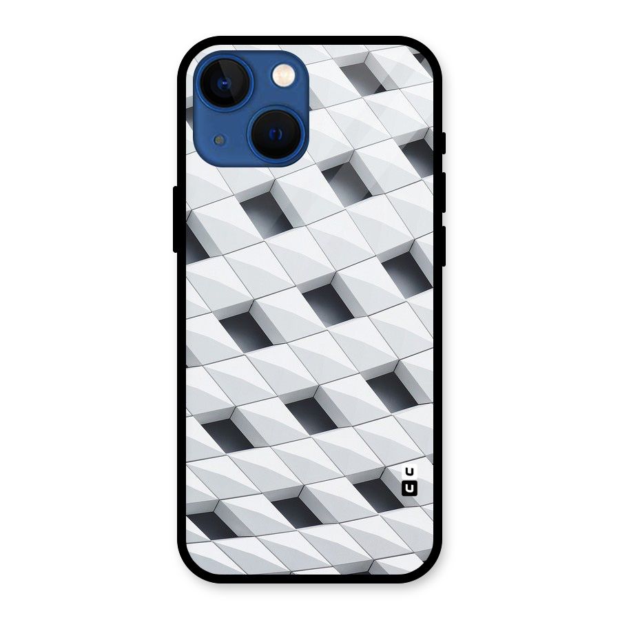 Building Pattern Glass Back Case for iPhone 13 Mini