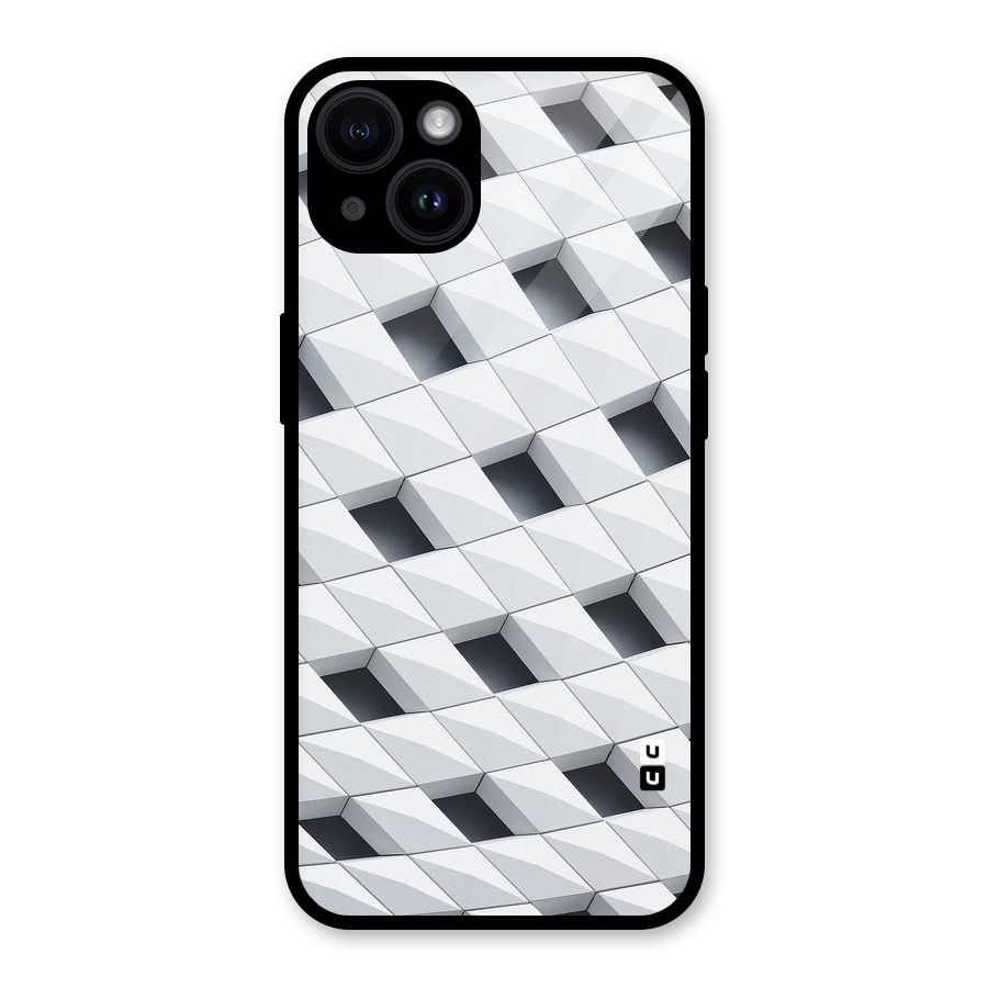 Building Pattern Glass Back Case for iPhone 14