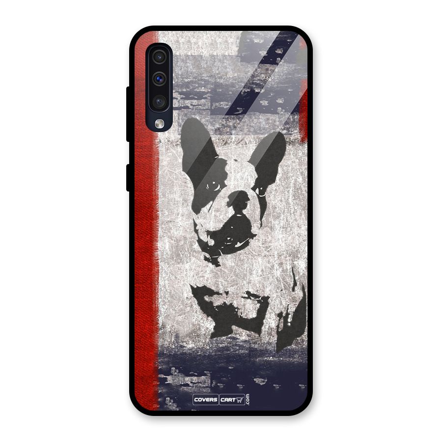 Bull Dog Glass Back Case for Galaxy A50