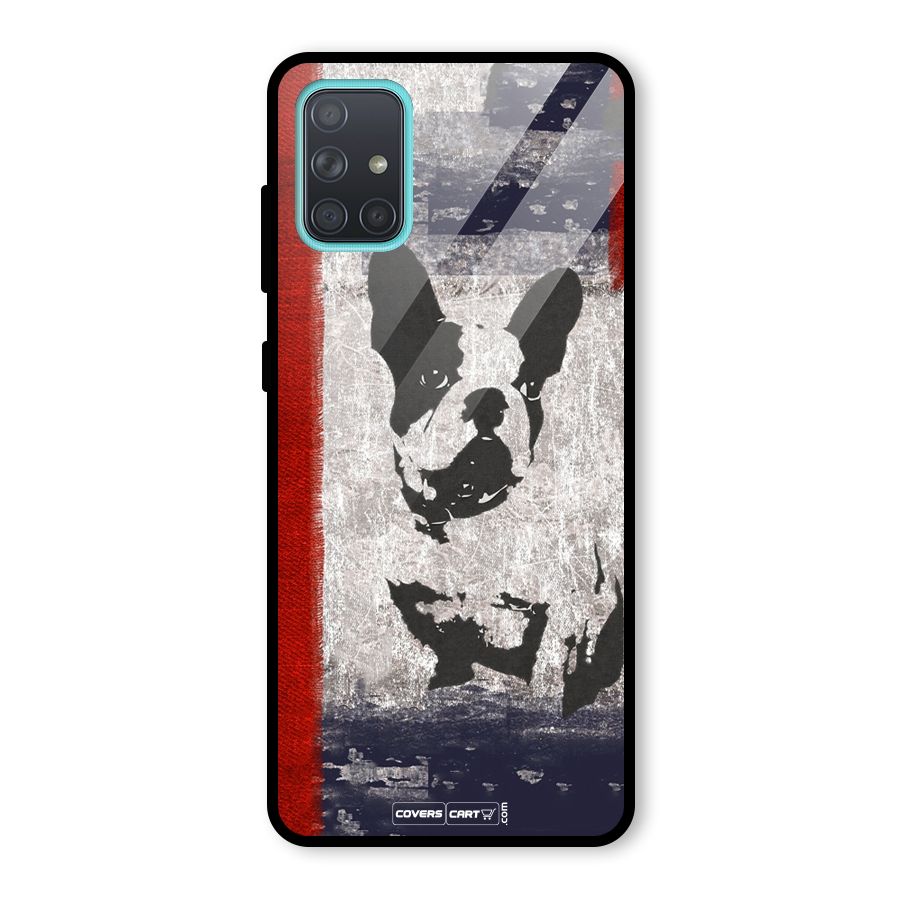 Bull Dog Glass Back Case for Galaxy A71